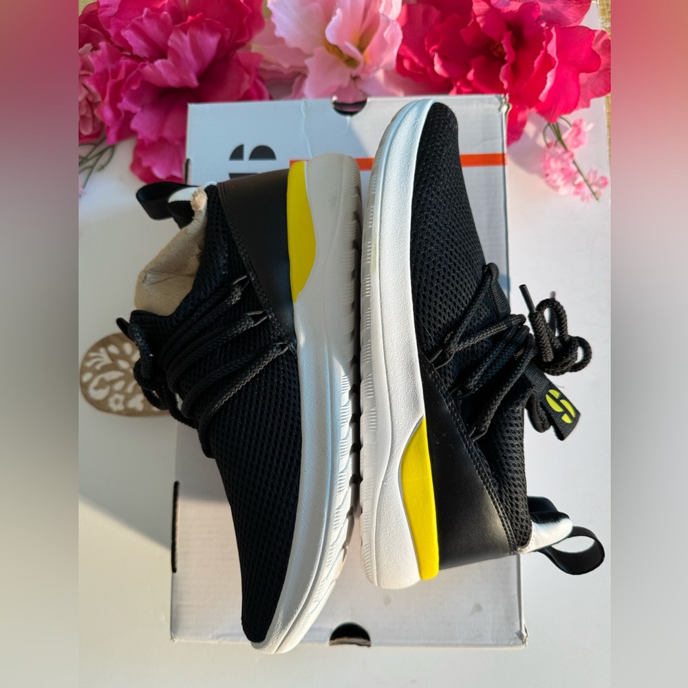 Black and Yellow Athletic Sneakers